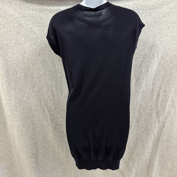 Allsaints Dress Womens US 4 Navy Blue Teko Asymmetrical Pullover Cotton Stretch - Picture 6 of 11